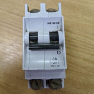 Siemans Din Rail Double Pole Switch 6A Type 3 5SN1 DP