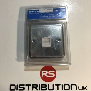 Deta 1 Gang Secondary Telephone Outlet Chrome