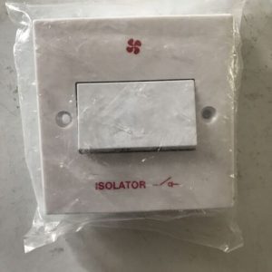 Volex 6 Amp  White Moulded 3 Pole Fan Isolator Switch