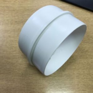 4"/100mm DIA ROUND PLASTIC PIPE SOLID DUCT CONNECTOR VENTILATION FAN