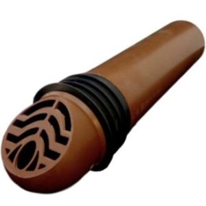 Domus 2447B Round Cowl High Rise Through Wall Vent Kit (Brown)