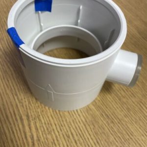 DOMUS 497 WHITE ROUND DUCT CONDENSATION TRAP 100MM