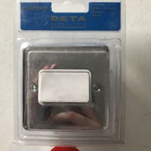 Deta SD1949CHW 10A 3 Pole Fan Isolator Switch - Chrome White Insert