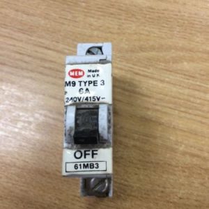 MEM M9 Type 3 6A 240V/415V 61MB3 Used BS3871