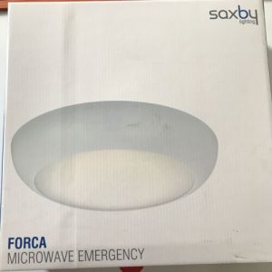 SAXBY FORCA 12W LED Indoor Outdoor Microwave Sensor Bulkhead Ceiling Light IP65