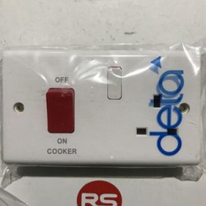 deta s1302 45amp cooker socket with red rocker