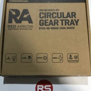 Red Arrow 8W LED Multi Fit Circular Gear Tray 4000k Cool White Brand New GT8-40