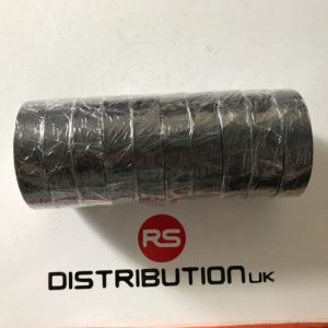 Black 19mm x 33mm PVC Electrical Insulation Tape Flame Retardent 10 pack