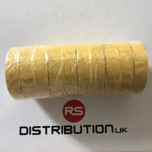 yellow 19mm x 33mm PVC Electrical Insulation Tape Flame Retardent 10 pack