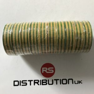 yellow/green 19mm x 33mm PVC Electrical Insulation Tape Flame Retardent 10 pack