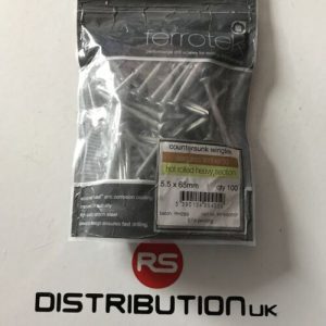 Countersunk Wingtek screw 5.5 x 65mm for roofing & cladding (100).