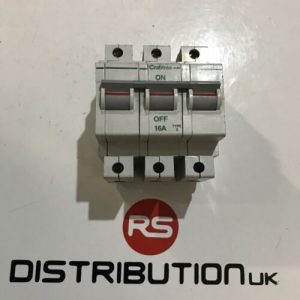 crabtree triple pole 16 amp