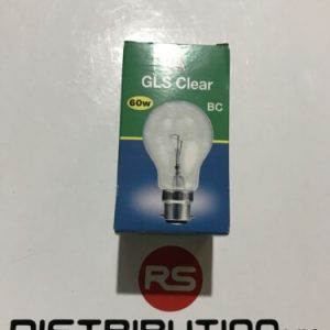 60W Clear - GLS Standard Incandescent Bulbs BC B22 Bulb X2