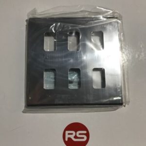 Deta G3375CH 'Screwless' Grid Cover Plate with Frame Polished Chrome - 6 G