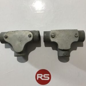 Galvanised 25mm Inspection Tee Conduit X2