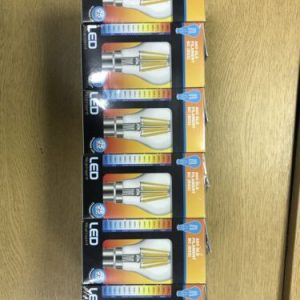 A60 GLS warm white Filament BC lamps x12