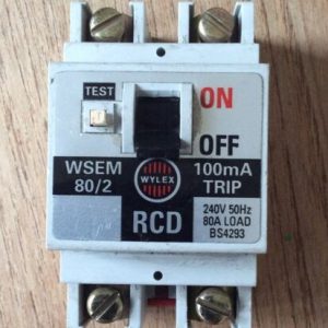 WYLEX 80 AMP 100mA DOUBLE POLE RCD WSEM 80/2