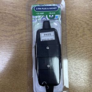 2 PIN LAWNMOWER STRIMMER GARDEN PLUG SOCKET CONNECTOR 10AMP