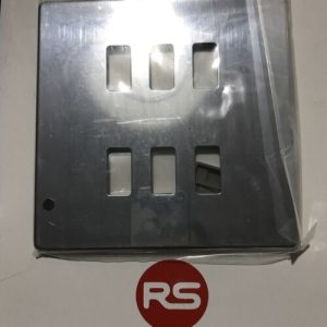 BG Nexus Metal Screwless Chrome 6 Gang Metal Front Plate GFPC6-01