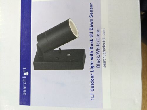 1LT OUTDOOR LIGHT WITH DUSK TILL DAWN SENSOR, BLACK SEARCHLIGHT - Image 3