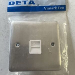 Deta 1 Gang Secondary Telephone Outlet Stainless Steel VE1353SSW