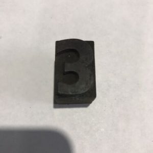 Vintage Wooden Number 3 Printer Block