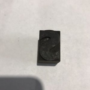 Vintage Wooden Letter S Printer Block