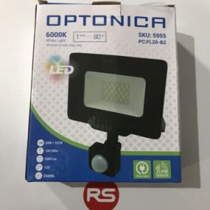 20w LED Floodlight With PIR Sensor 6000k White Light