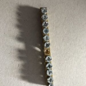 11 Holes Copper Neutral Bar Ground Terminal Row Distribution Cabinet Wire Screws