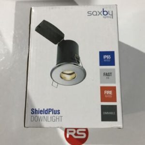 Fire Rated Downlight - GU10 Bathroom Ceiling Light - Chrome Spotlight IP65