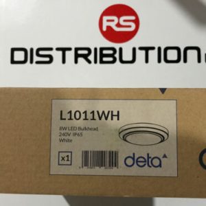 Deta 8W Surface Opal Round LED Bulkhead Luminaire Light L1011W