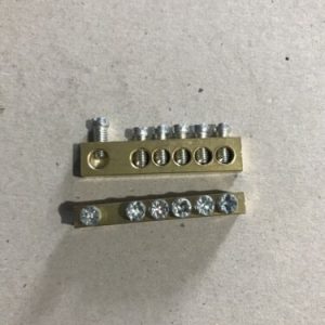 6 Holes Copper Neutral Bar Ground Terminal Row Distribution Cabinet Wire Screws