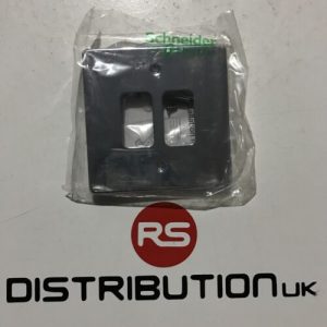 schneider GUGL02PC 2 module grid plate polished chrome