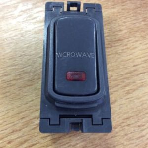 Legrand Grid Fuse Appliance Switch Black Neon Indicator Light MICROWAVE
