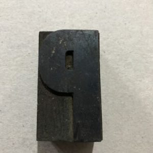 Vintage Wooden Letter P Printer Block