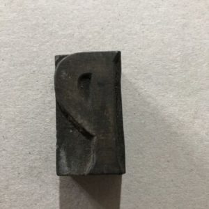 Vintage Wooden Letter P Printer Block