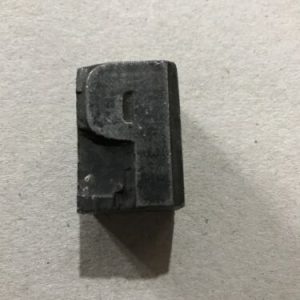 Vintage Metal Letter P Printer Block
