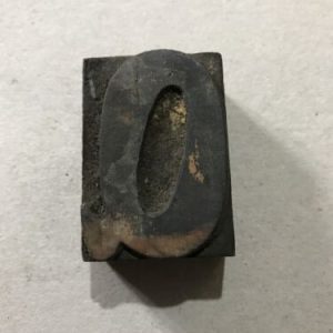 Vintage Wooden Letter Q Printer Block