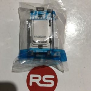 DETA G3558 20 Amp Double Pole Grid Switch marked "FREEZER"