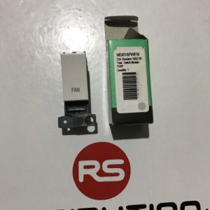 Scolmore Click Minigrid Resistive 10AX DP Polar White Switch Module Marked "FAN"