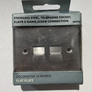 Stainless Steel Bt Socket. Slave 2 Gang Screw Connection