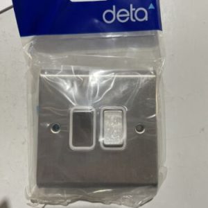 Deta SD1204SSW 10a 2 gang 2 way switch stainless steel/white