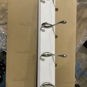 4 Hook Coat Hook White With Chrome