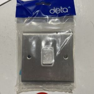 Deta SD1390SSW 20a dp switch stainless steel/white