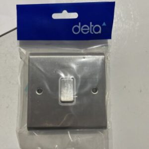 Deta SD1203SSW 10a 1gang 2way switch stainless steel/white