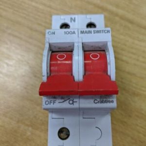 Crabtree 100a Main Switch USED