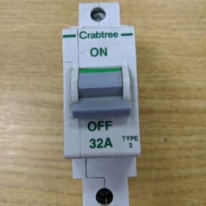 Crabtree 32A Circuit Breaker Type 3 USED