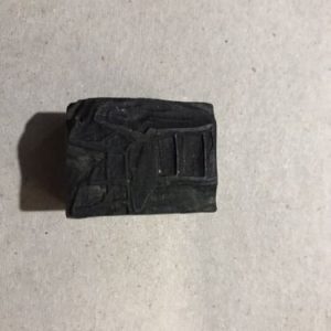 Vintage Wooden Chair On Wooden Printer Block