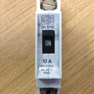 LN5910 MK 10a MCB OLD STYLE M6 415v SINGLE POLE (MK106)