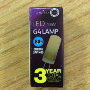 LED Capsule 12v 1.5w G4 6000K Amitex AX396 PACK OF 10 Cool White